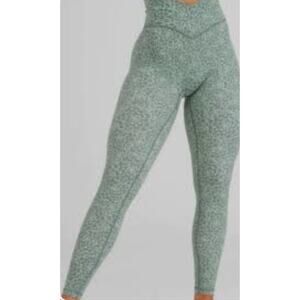 Buffbunny Siren Leggings Green Floral Print High Waist Size Medium